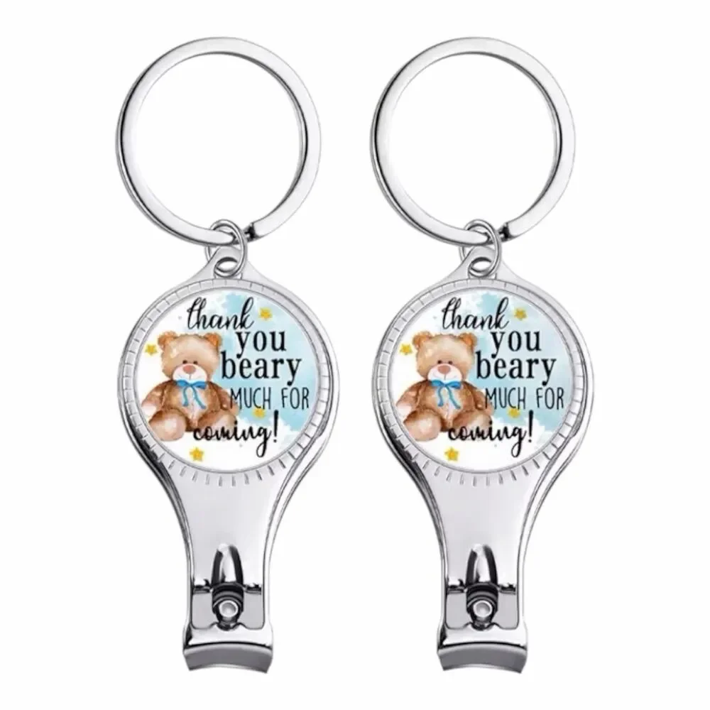 6 PCS Bear Baby Shower Favor Nail Clippers/Beer Opener- 
